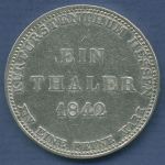 Hessen-Kassel Taler 1842, Wilhelm II. u. Friedrich Wilhelm, J 32 ss + (m6907)