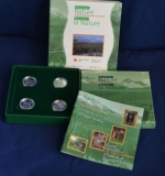 Kanada 1996 4 x 50 Cent Silber Tierkinder Bär Elch Enten KM 283/86, PP (m1289)