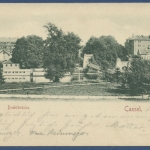 Kassel Drahtbrücke an der Fulda, gelaufen 1899 (AK1085)