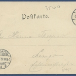 Kassel Drahtbrücke an der Fulda, gelaufen 1899 (AK1085)