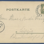 Gruss aus Landstuhl Gesamtansicht, gelaufen 1898 mit Bahnpost (AK1126)