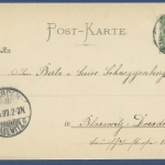 Gruß aus Heidelberg Blick über d. Neckar Mondscheinkarte, gelaufen 1899 (AK1128)