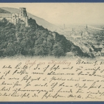 Gruß aus Heidelberg Stadt und Schloß, gelaufen 1897 (AK1132)