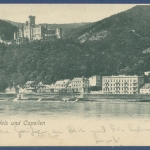 Schloss Stolzenfels und Capellen, Koblenz, gelaufen 1903 (AK1125)