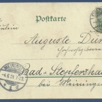 Eisenach Gruss von der Wartburg Hohe Sonne, gelaufen 1901 (AK1185)