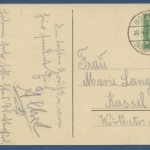Nordseebad Borkum Strand mit Hotels, gelaufen 1927 (AK1254)
