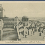 Nordseebad Borkum Wandelhalle mit Musikpavillon, gelaufen 1926 (AK1253)