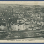 Nordseebad Borkum Gesamtansicht aus der Vogelschau, gelaufen 1925 (AK1252)