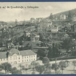 Ruhla Blick auf die Knaudtstrasse und Gottesgaben, gelaufen 1916 (AK1247)
