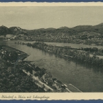 Bad Honnef-Rhöndorf mit Rhein und Siebengebirge, gelaufen 1940 (AK1205)