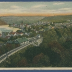 Boppard am Rhein Stadtansicht Bahnlinie, gelaufen 1914 als Feldpost (AK1332)