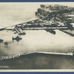 Helgoland Hafen Luftbild, gelaufen 1931 (AK1303)