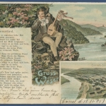 Gruss von der Weser Carlshafen Weserlied, gelaufen 1905 (AK1293)