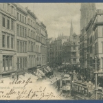 Hamburg Großer Burstah Geschäfte Zigarren, gelaufen 1898 (AK1280)