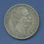 Italien 2 Lire 1887 Umberto I., sehr schön (m1524)
