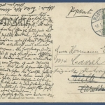 Gruss von Bahnhof Leinefelde, gelaufen 1908 (AK1566)