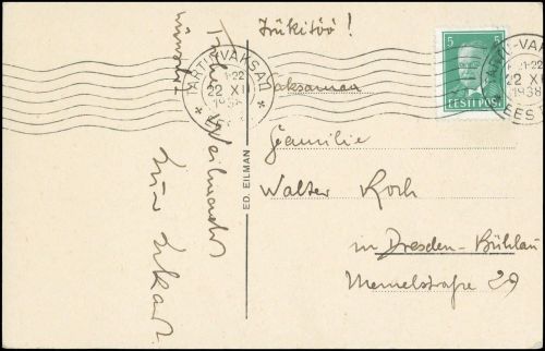 1938, Estland, 115, Brief