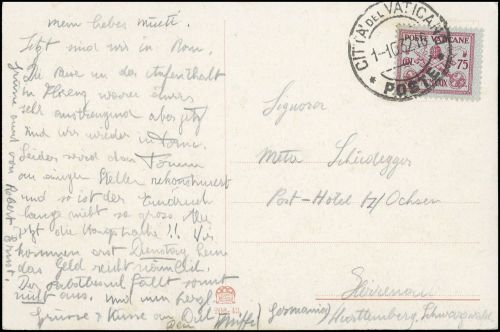 1932, Vatikanstaat, 7, Brief