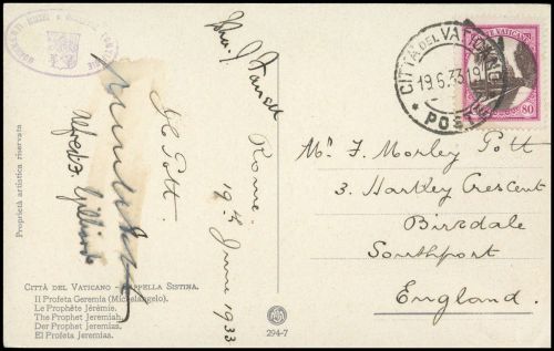 1933, Vatikanstaat, 29, Brief