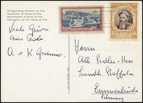 1947, Vatikanstaat, 124, 135, Brief