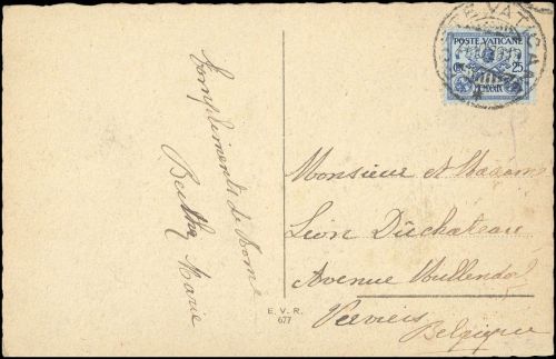 1929, Vatikanstaat, 4, Brief