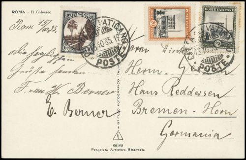 1935, Vatikanstaat, 24-26, Brief