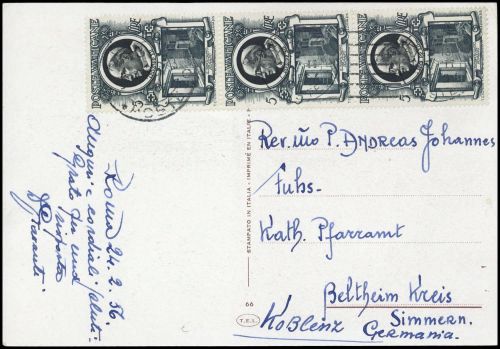 1956, Vatikanstaat, 193 (3), Brief