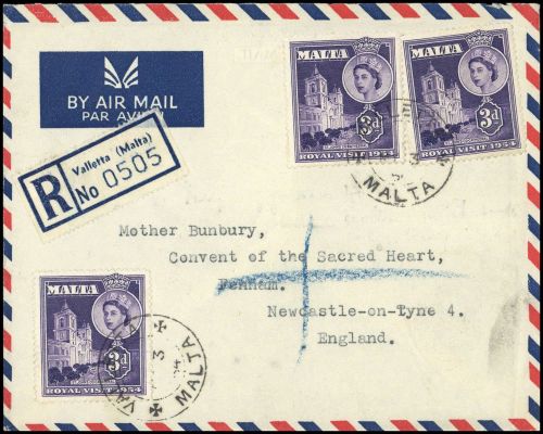 1954, Malta, 233 (3), Brief