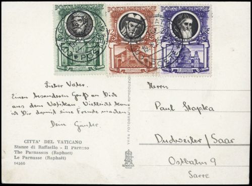 1953, Vatikanstaat, 194-96, Brief