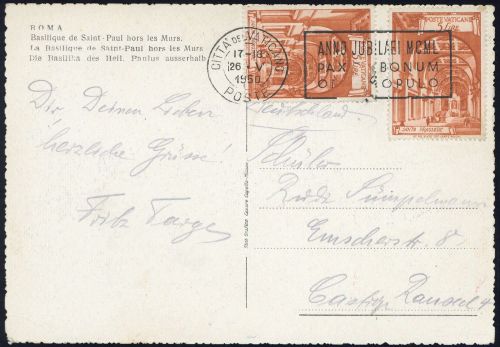 1950, Vatikanstaat, 151 (2), Brief