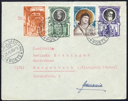 1953, Vatikanstaat, 194,196 u.a., Brief