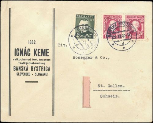 1940, Slowakei, 40 (2), 67, Brief
