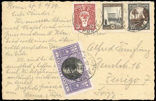 1934, Vatikanstaat, 21 u.a., Brief