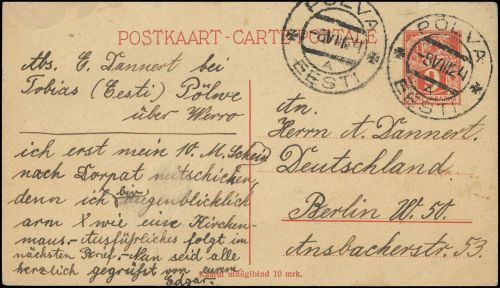 1924, Estland, P 2, Brief