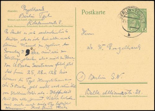 1945, SBZ Berlin Brandenburg, P 1, Brief