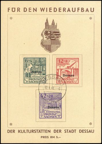 1946, Deutsche Lokalausgabe Dessau, I-III A, Brief