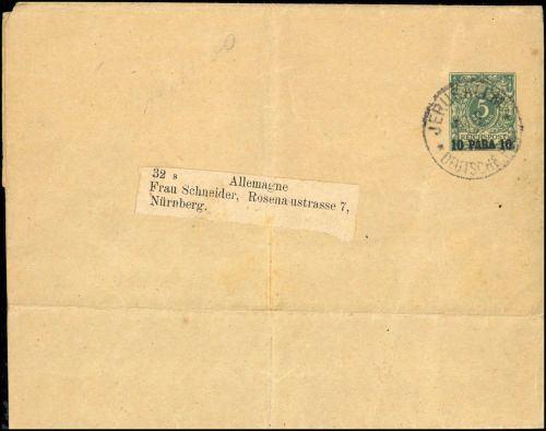 1900, Deutsche Auslandspost Türkei, S 1, Brief