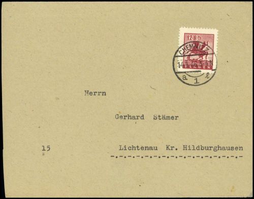 1946, Deutsche Lokalausgabe Plauen, 5, Brief