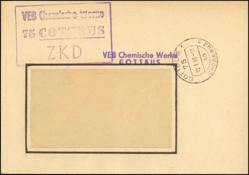 1968, DDR Dienst und ZKD allgemein, Brief