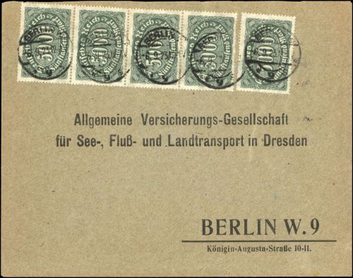 1823, Deutsches Reich, 256 a (5), Brief