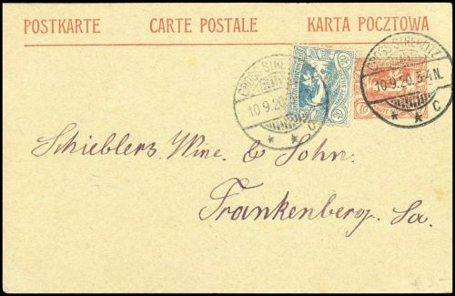 1920, Oberschlesien, P 3 u.a., Brief