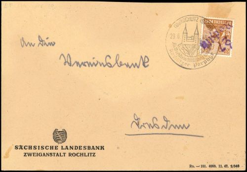 1948, SBZ Handstempel Bezirk 27, 174 V, Brief