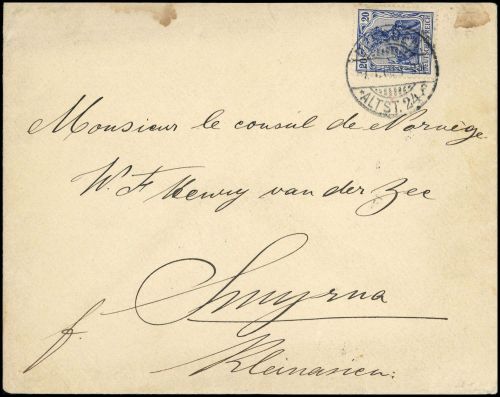1909, Deutsche Auslandspost Türkei, DR 72, Brief