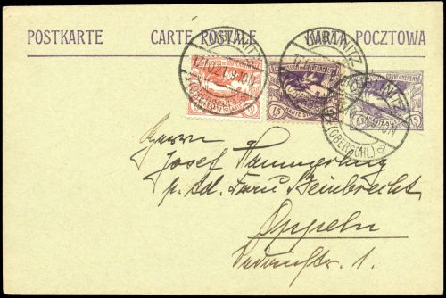 1921, Oberschlesien, P 4 u.a., Brief