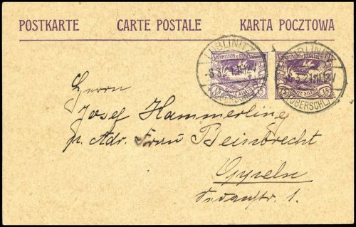 1921, Oberschlesien, P 4 u.a., Brief