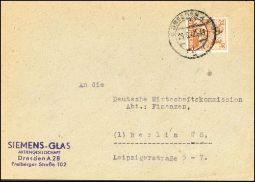 1948, SBZ Handstempel Bezirk 14, 174, Brief