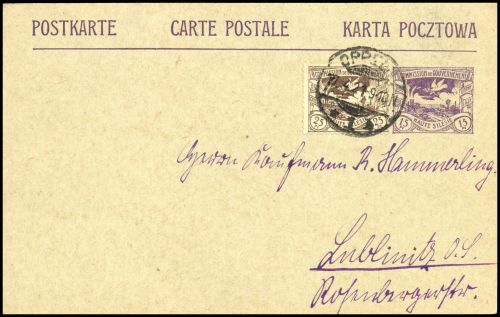1921, Oberschlesien, P 4 u.a., Brief
