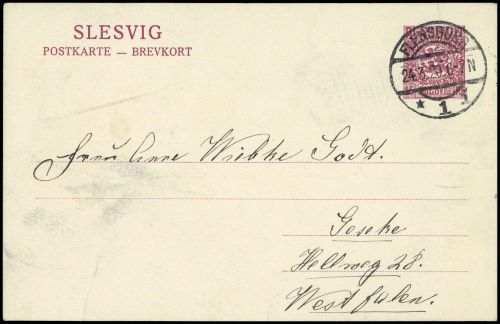 Deutsches Abstimmgeb. Schleswig, P 3, Brief