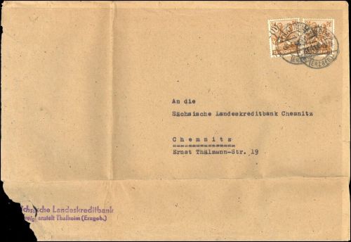 1948, SBZ Handstempel Bezirk 41, 174 X (2), Brief