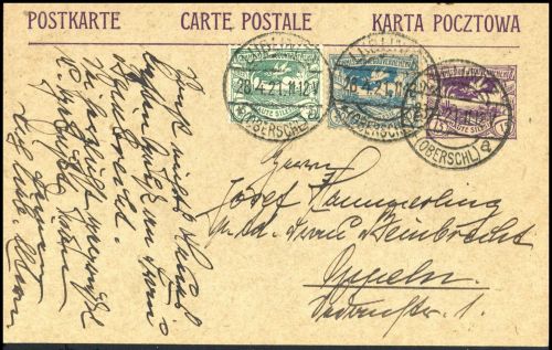 1921, Oberschlesien, P 4 u.a., Brief